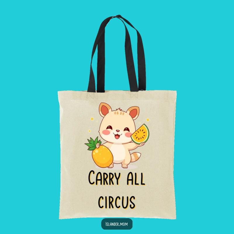 Funny Juggling Fruit Animal Tote Bag: Carry Your Essentials with Tropical Flair