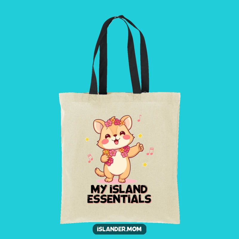 Funny Kawaii Music Animal Tote Bag - Hilarious Tropical Accessory for Groovy Days