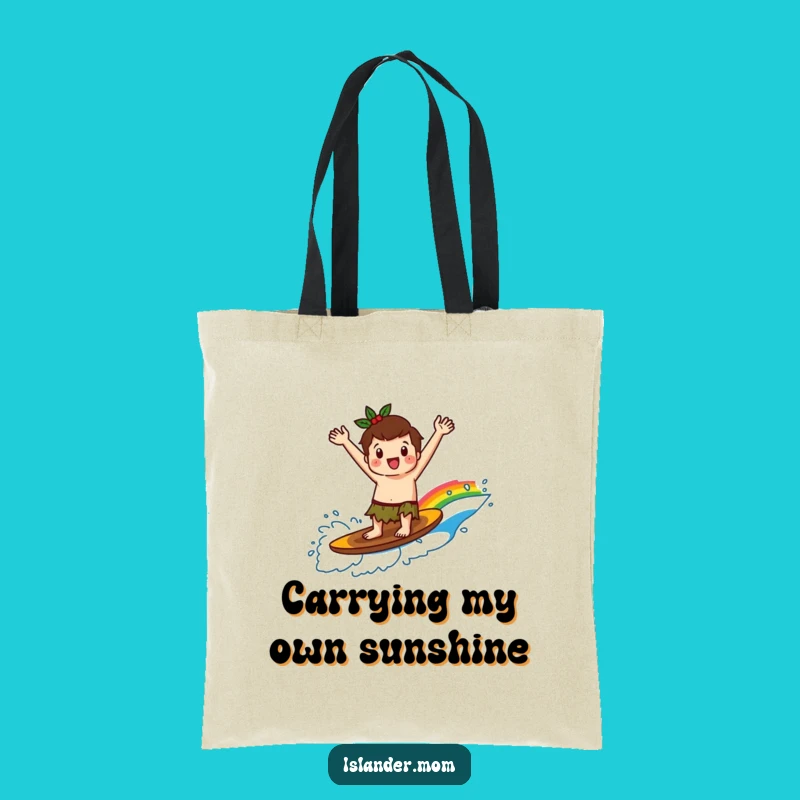 Funny Rainbow Wave Islander Tote Bag - Chic Beach Carryall Gift