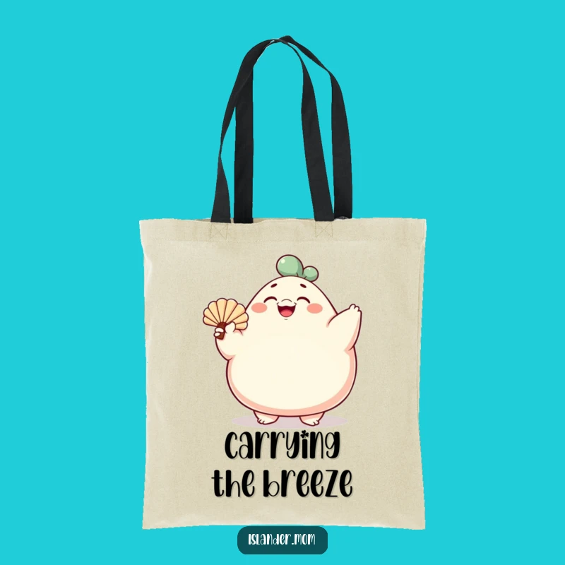 Funny Rotund Fan Character Tote Bag: Carry Your Cheer Everywhere
