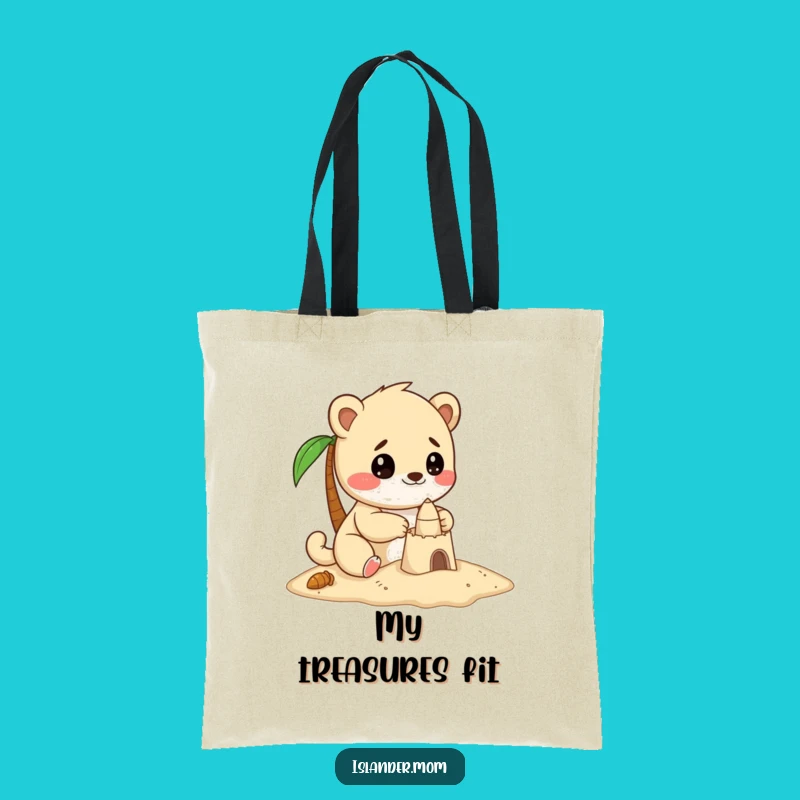 Funny Sandcastle Islander Tote Bag, Carry Your Creative Tools