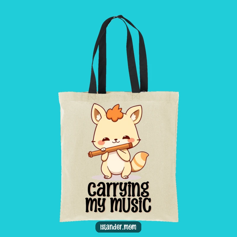 Funny Spirited Animal Flute Tote Bag: Carry Your Tunes in Style