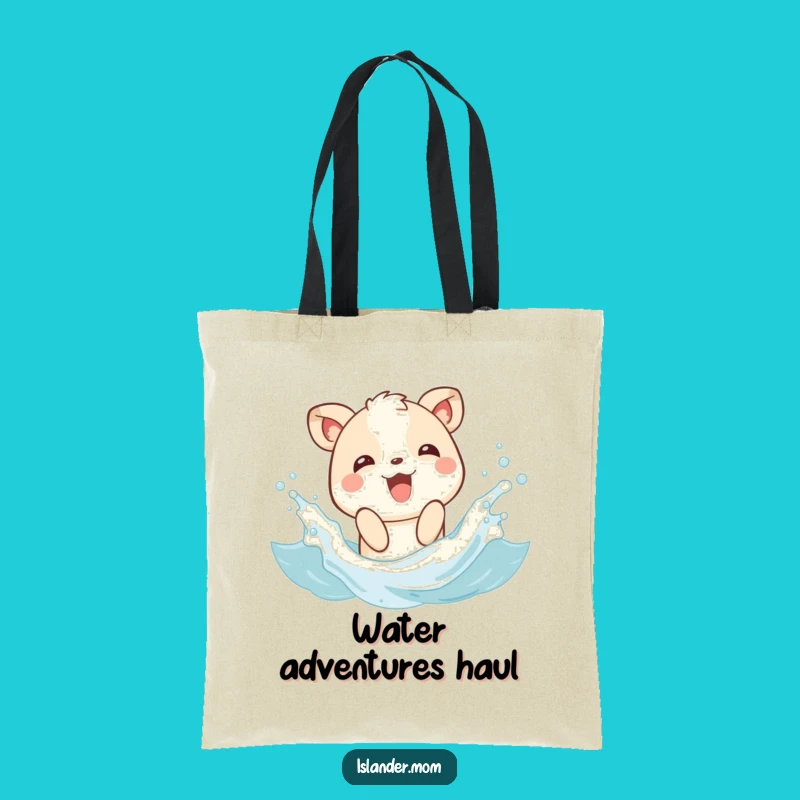Funny Splashing Animal Wave Tote Bag: Carry Your Beach Day Fun!