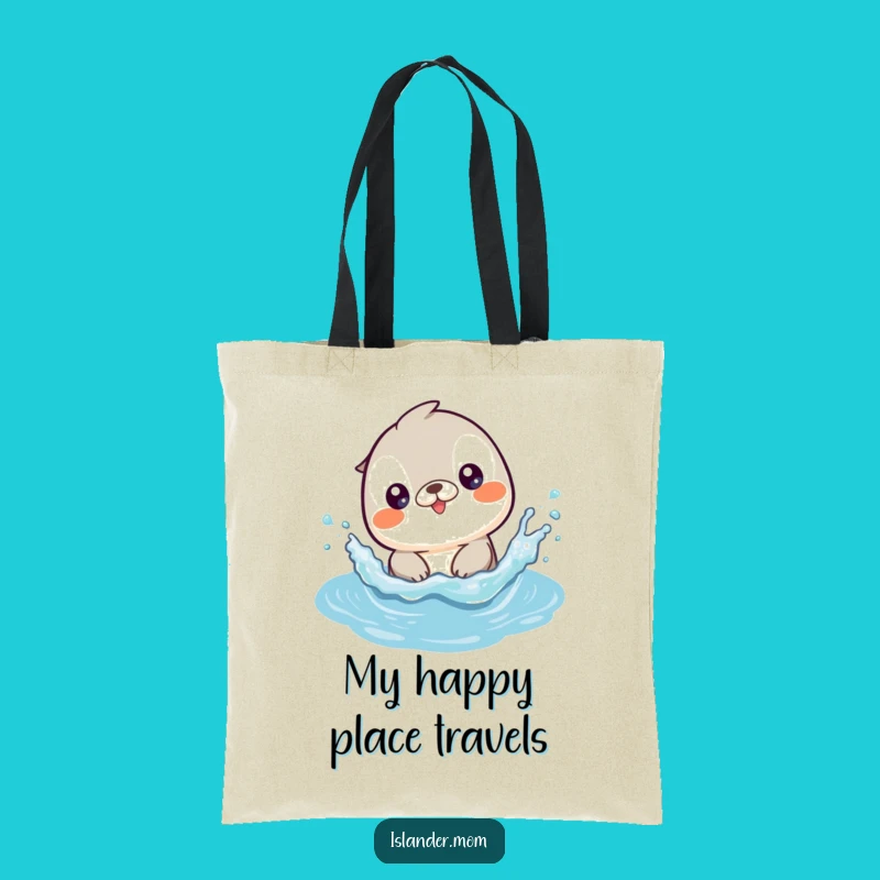 Funny Kawaii Islander Animal Splashing Tote Bag: Carry Your Fun Beach Style Gift!