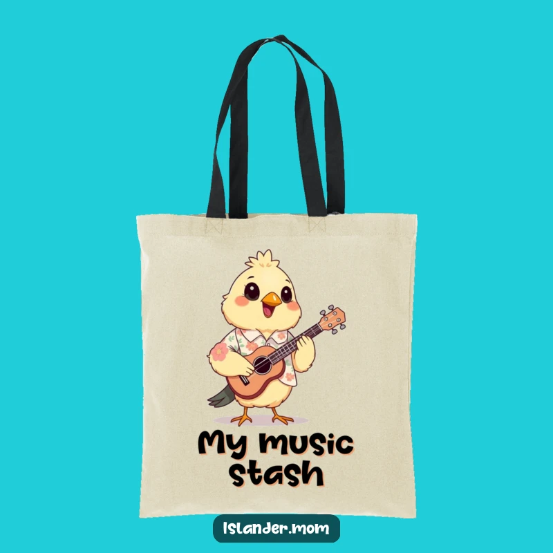 Funny Mama Bird Ukulele Tote Bag: Carry Music and Floral Flair